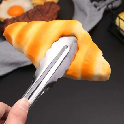 Stainless Steel BBQ Buffet Bread, Ice,3pcs set Cooking Food Clip / Tongs Clamp - Image 6