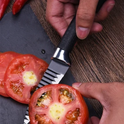 6 Pcs black Knife Set Non-Stick Coating Stainless Steel - Image 5