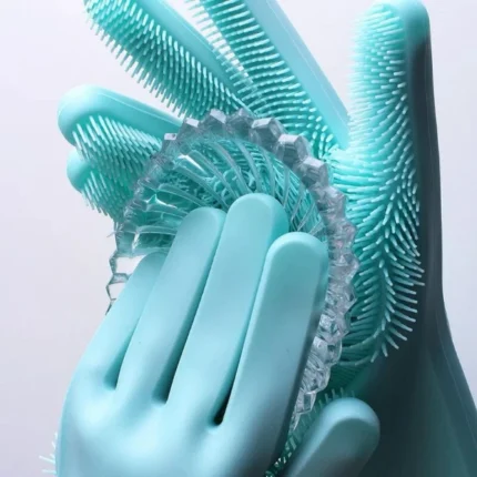 Eco-Friendly Scrubber Magic Silicone Gloves - Image 4