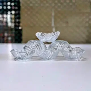 6 Pcs Crystal Glass Soup Firni Set & Bati Set, Bowl Set - MNB142