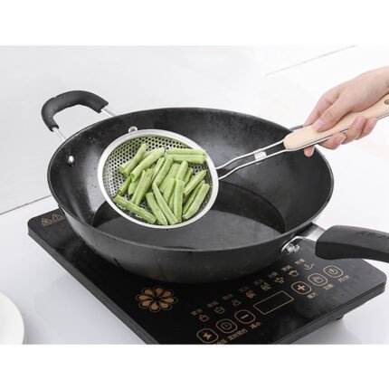 Frying strainer/Large Oil Strainer With plastic Handle/Tel Chakni -Stainless Steel - Image 5