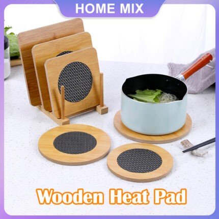 Dinning Table Mat/Wooden Nonslip Heat Pad For Kitchen round - Image 4