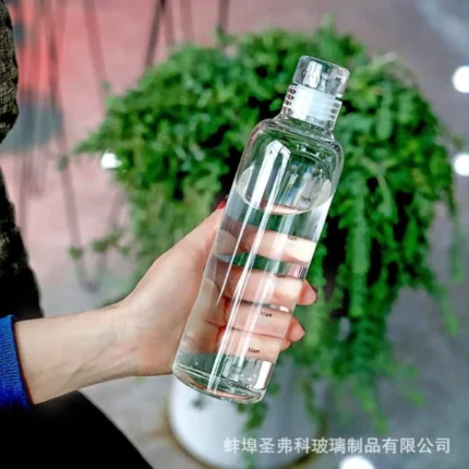 500Ml Time Scale Transparent Food Grade Plastic- Water Bottle - Image 3