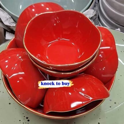 7 Pcs Porcelain Soup Bowl Set - Image 5