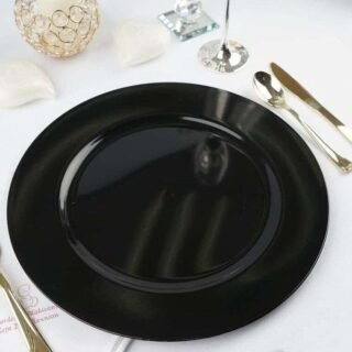 11 inch Black Ceramic Dinner Plate
