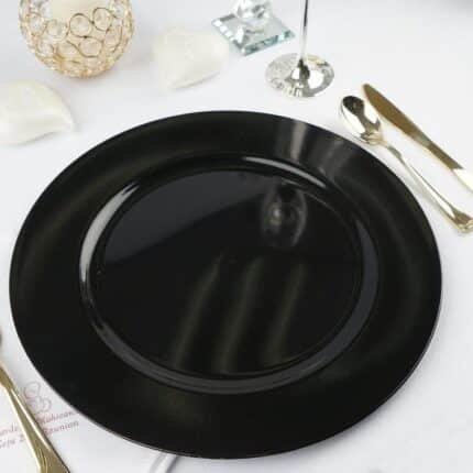 11 inch Black Ceramic Dinner Plate