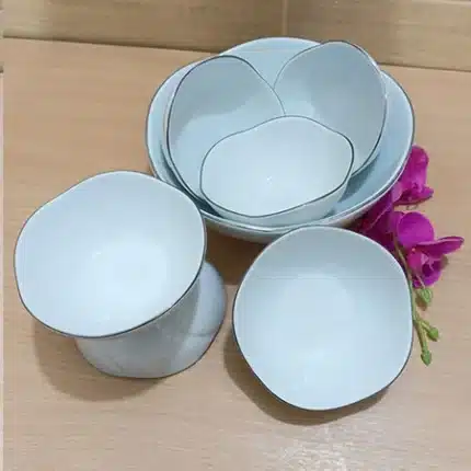 white soup bowl set