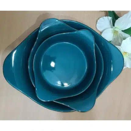 3pis Black Round Serving Dish set - Image 2