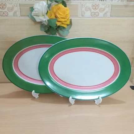 12 inch Ceramic Rice dish Fish Plate, Oval Long Plate. - Image 3