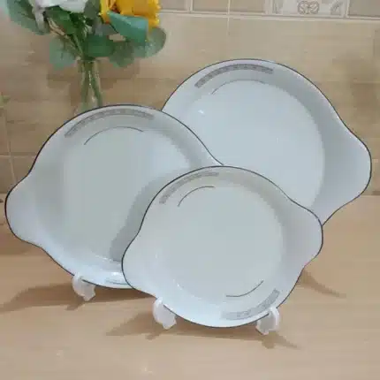 3pis Black Round Serving Dish set - Image 4