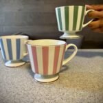 Footed porcelain mug