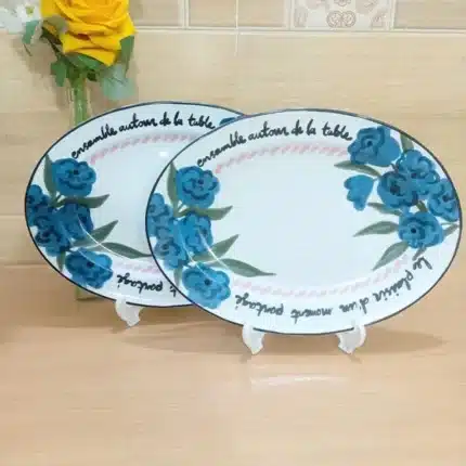 12 inch Ceramic Rice dish Fish Plate, Oval Long Plate. - Image 2