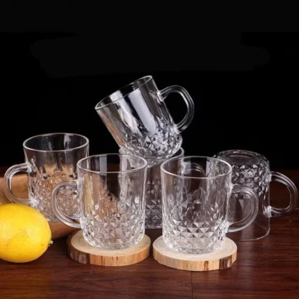 Glass Coffee Cup With Handle - Image 2