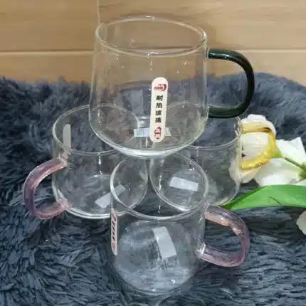 plain style Glass Cup Coffee Cup With Handle .