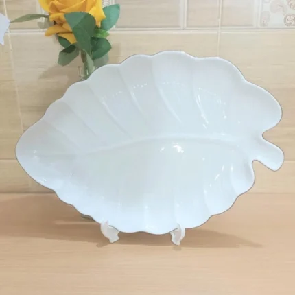 Ceramic SERVING DISH  Plate Fish/Leaf Shaped . - Image 2