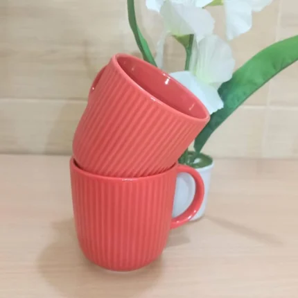 Ramkin Ceramic Coffee Mug Light Red, Yellow, pink, blue . - Image 5