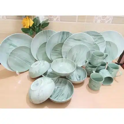 24 pc marble dinner set