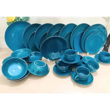 Ceramic Dinner Set 32 pcs ( pear green colour and ocean colour) - Image 3