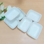 4 inch Ceremic white serving dishes rectangle shape .