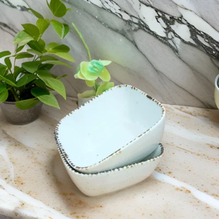 5.5 inch Squire shape Ceramic curry bowl - Image 3