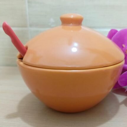 Ceramic Salt Pot with spoon- Multicolor - Image 3