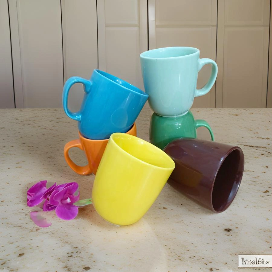 Colourful plain mug - Image 1