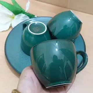 3 pcs Regular size   Ceramic Tea Cup With Tray Set. - Image 3
