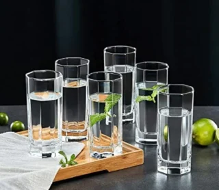 Tall Water Drinking Glass