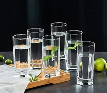 Tall Water Drinking Glass