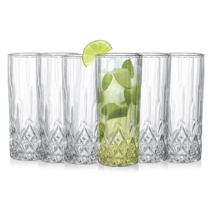 Drinking Water Tall Glass - 6-Piece - Image 2