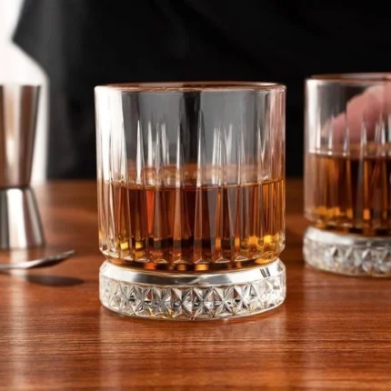 Transparent Diamond Design juice  Glass