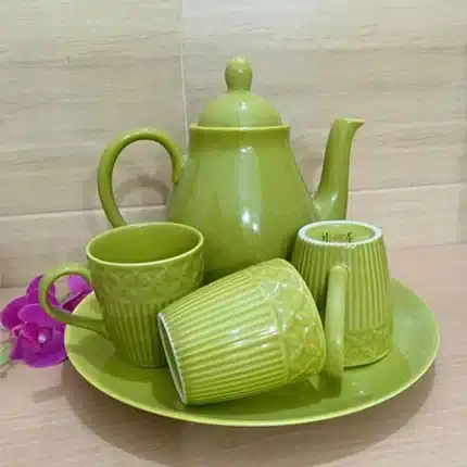 green color teapot set