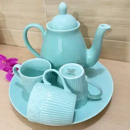 sky blue colortea pot set