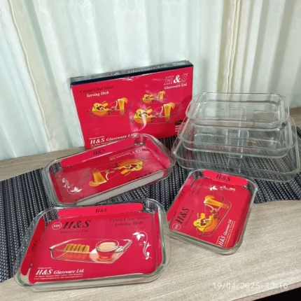 3pcs H&S Rectangular Serving Dish - Image 2