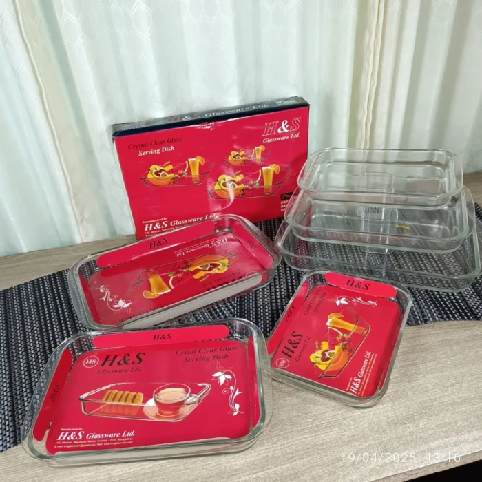 3pcs H&S Rectangular Serving Dish - Image 2