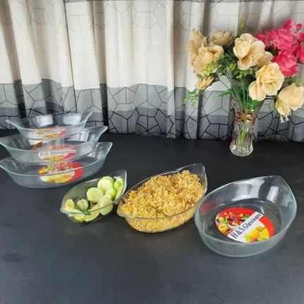 H&S Glass ware Serving Dish