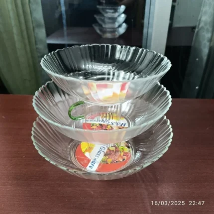 H & S Glassware Oven-Proof 3 Pcs Serving Bowl Dish