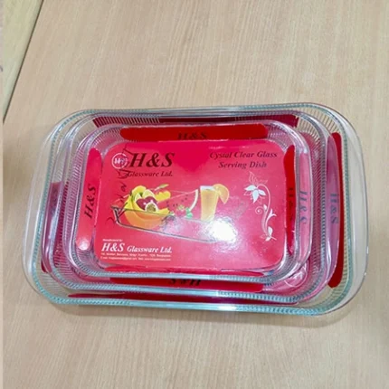 3pcs H&S Rectangular Serving Dish - Image 4