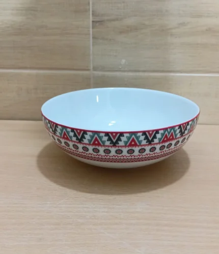 red nakshi dinner set