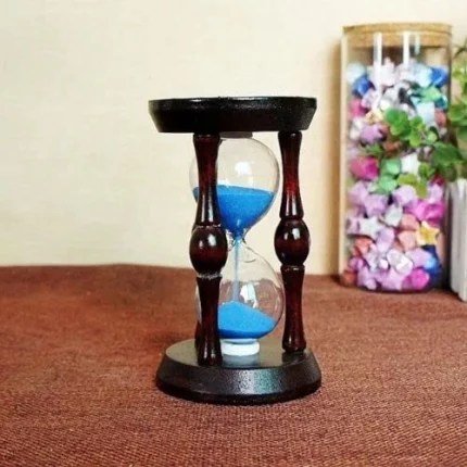 DruArts Handmade Sand Timer Hour Glass Sandglass Clock for Home Decor. (Wooden Sand Timer)