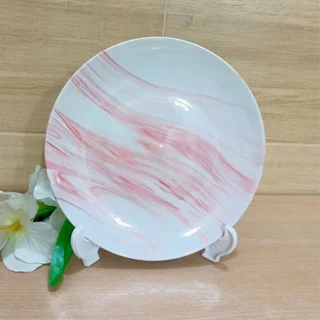 24 pcs pink marble exclusive dinner set ceramic - Image 6