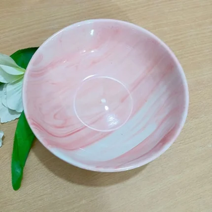 24 pcs pink marble exclusive dinner set ceramic - Image 4