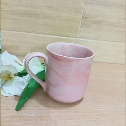 24 pcs pink marble exclusive dinner set ceramic - Image 5