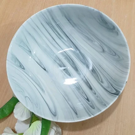 27 Pieces Black  Marble Design Dinner Set - Image 7