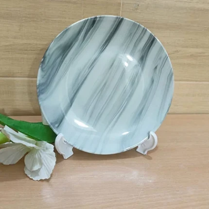 27 Pieces Black  Marble Design Dinner Set - Image 3