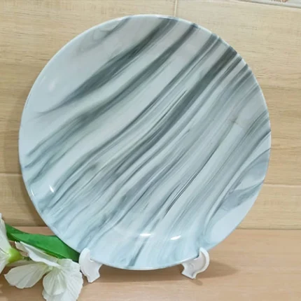 27 Pieces Black  Marble Design Dinner Set - Image 4