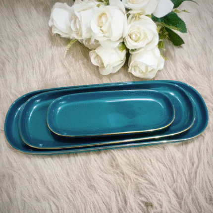ceramic 3 piece kabab tray - Image 2
