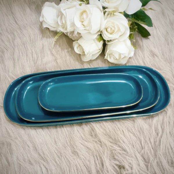 ceramic 3 piece kabab tray - Image 2