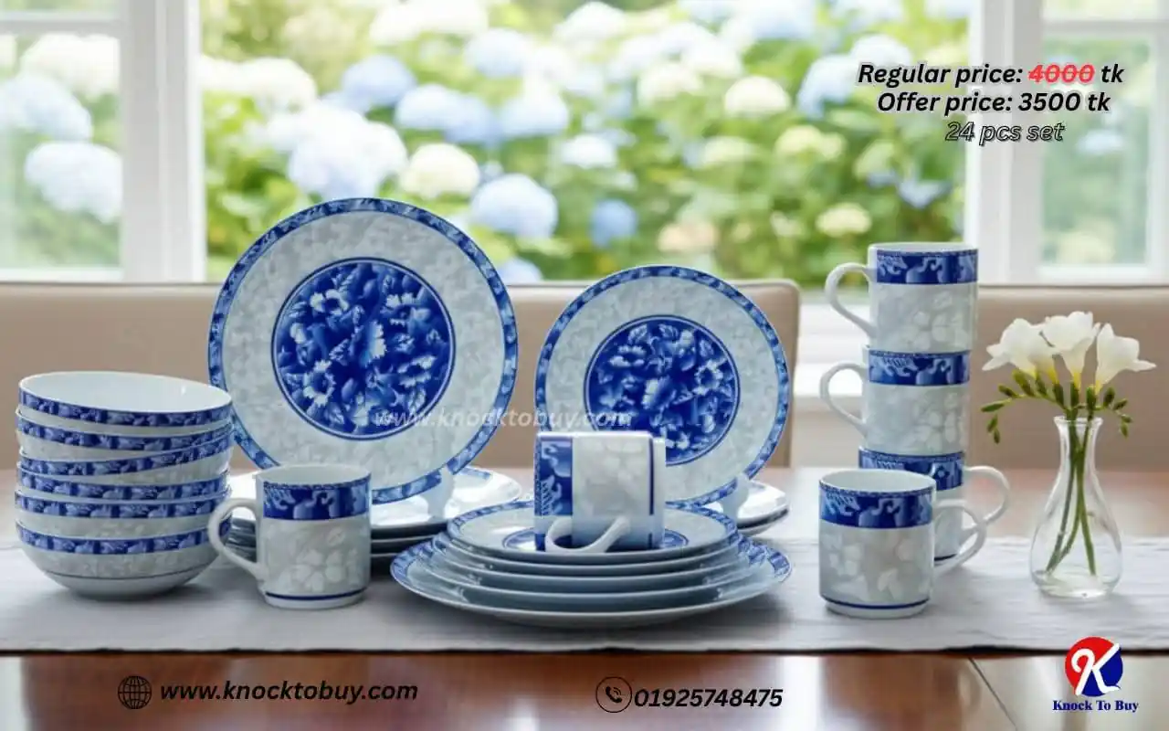 24 pieces nakshi dinner set - Image 3