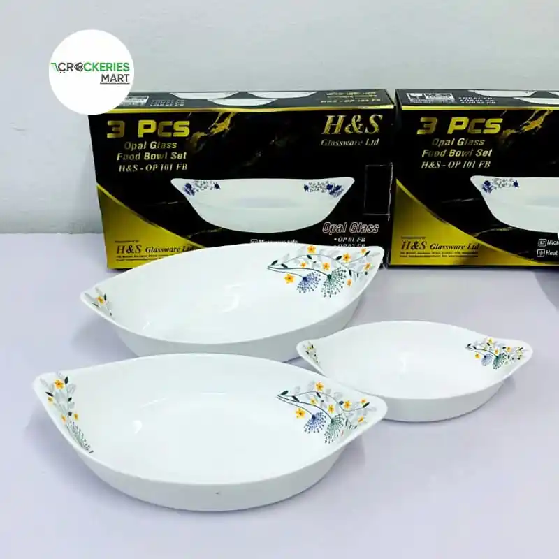 Opal Glass Food Bowl Set - Image 4